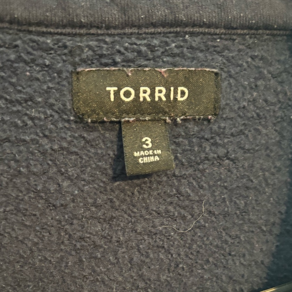 Torrid Dark Blue Double-Breasted Pea Coat - Picture 3 of 7